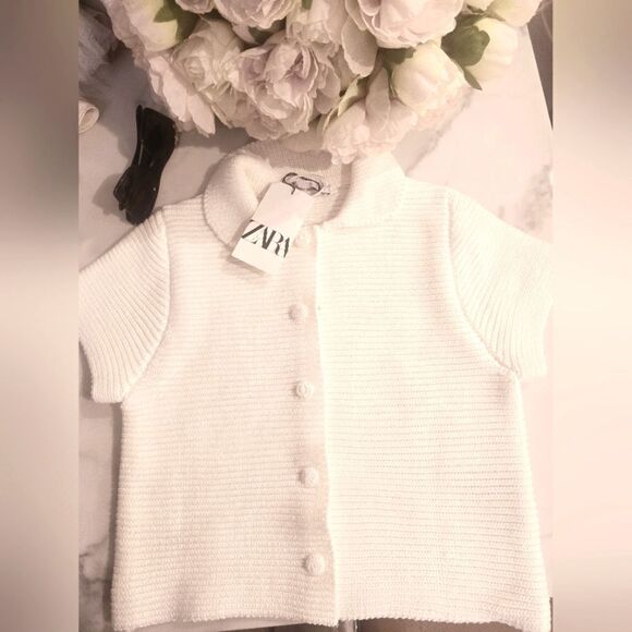 NWT ZARA CHUNKY KNIT PETER PAN COLLAR CARDIGAN - Picture 12 of 12